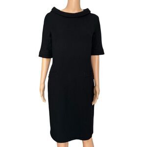 Teri Jon vintage100% wool crepe short sleeved knee length sheath dress size 10